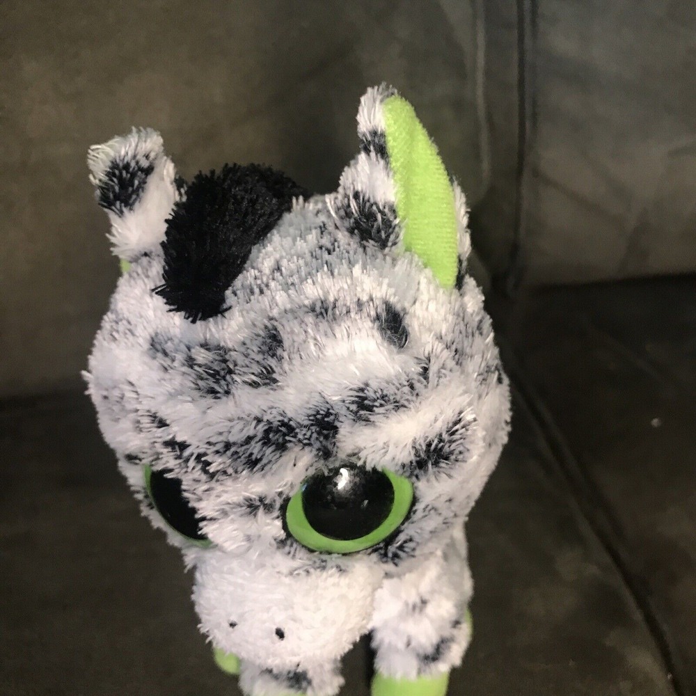 Ty Beanie Boos ZIG ZAG the Zebra 9" Beanbag Plush Stuffed‎ Toy w/ Glitter Eyes